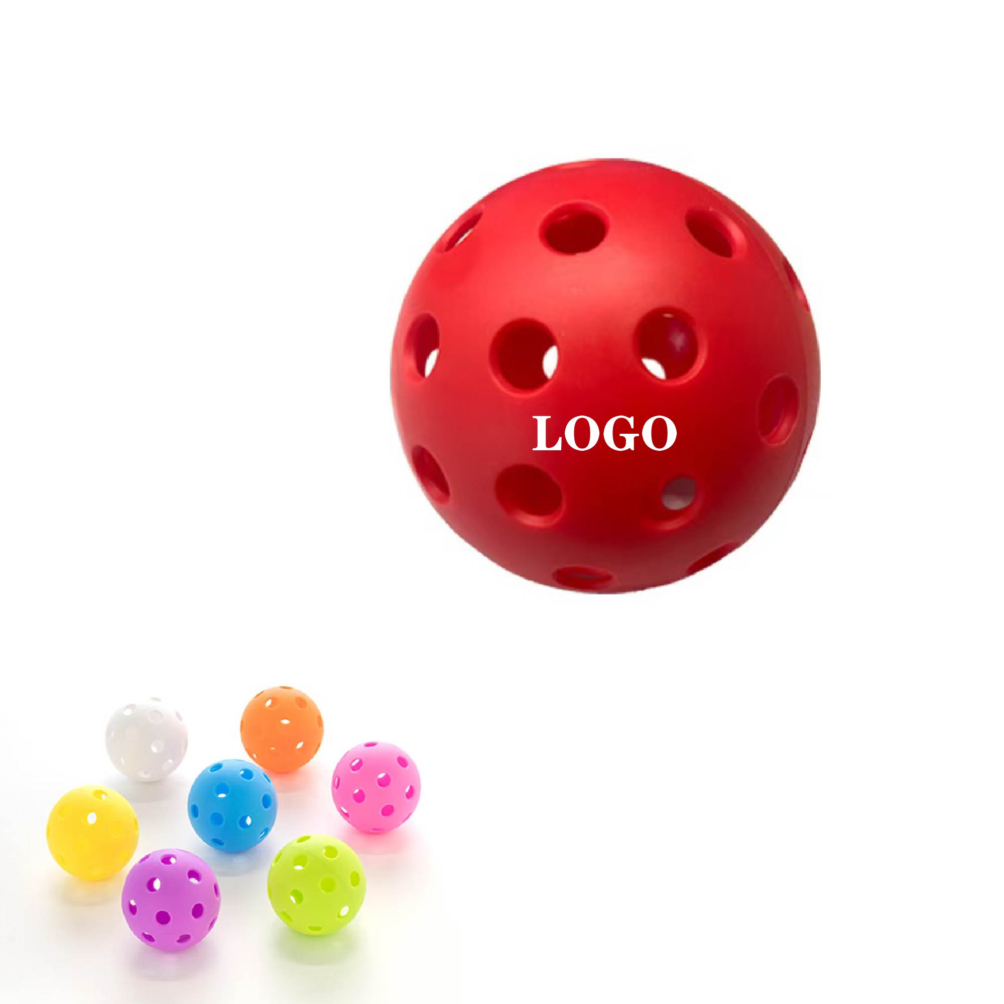 MOQ 20 pcs 40-Hole Practice Pickleballs 2