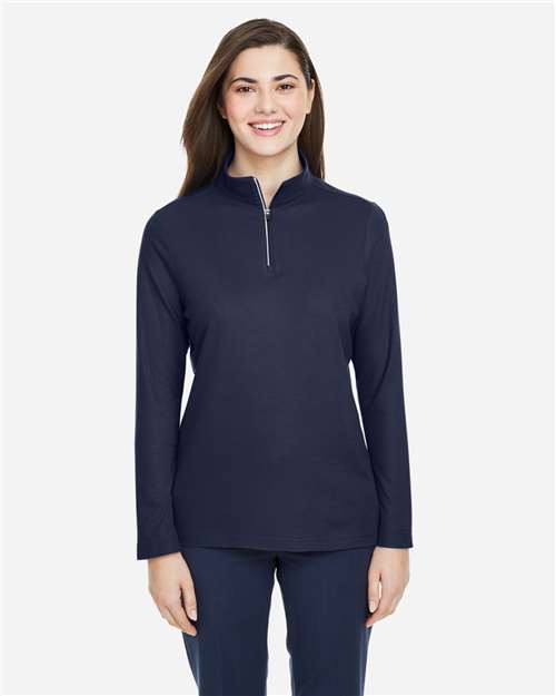 Women's Fusion ChromaSoft™ Pique Quarter-Zip Pullover - CE405W 7
