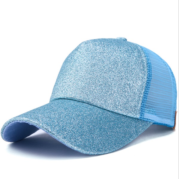 High Bun Ponytail Glitter Baseball Cap 6