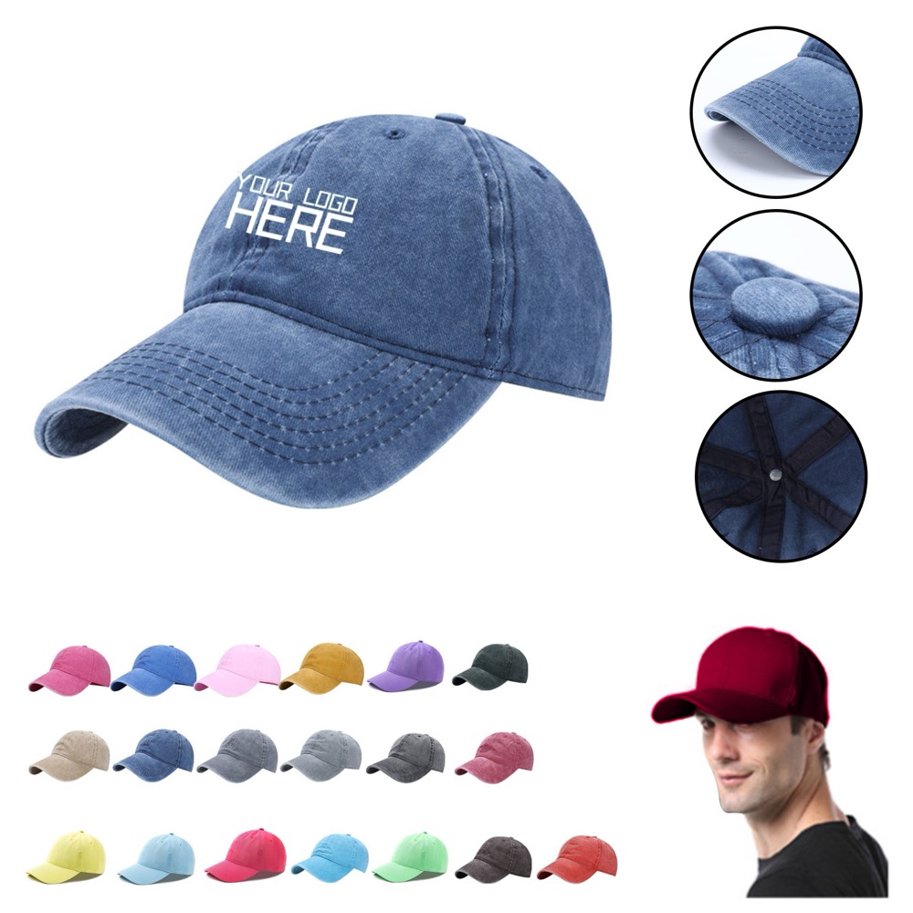 Washed Plain Baseball Cap 2
