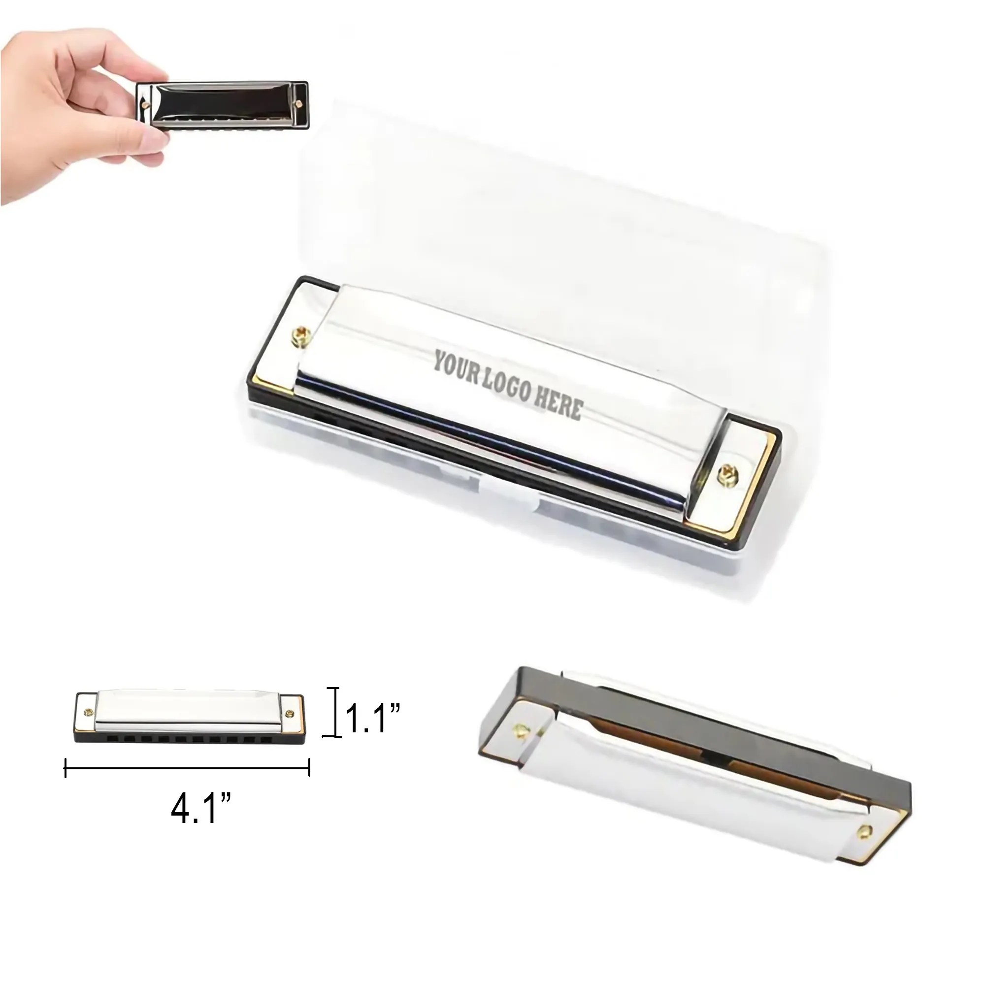 Custom 10 Holes Harmonica With Case MOQ50 3