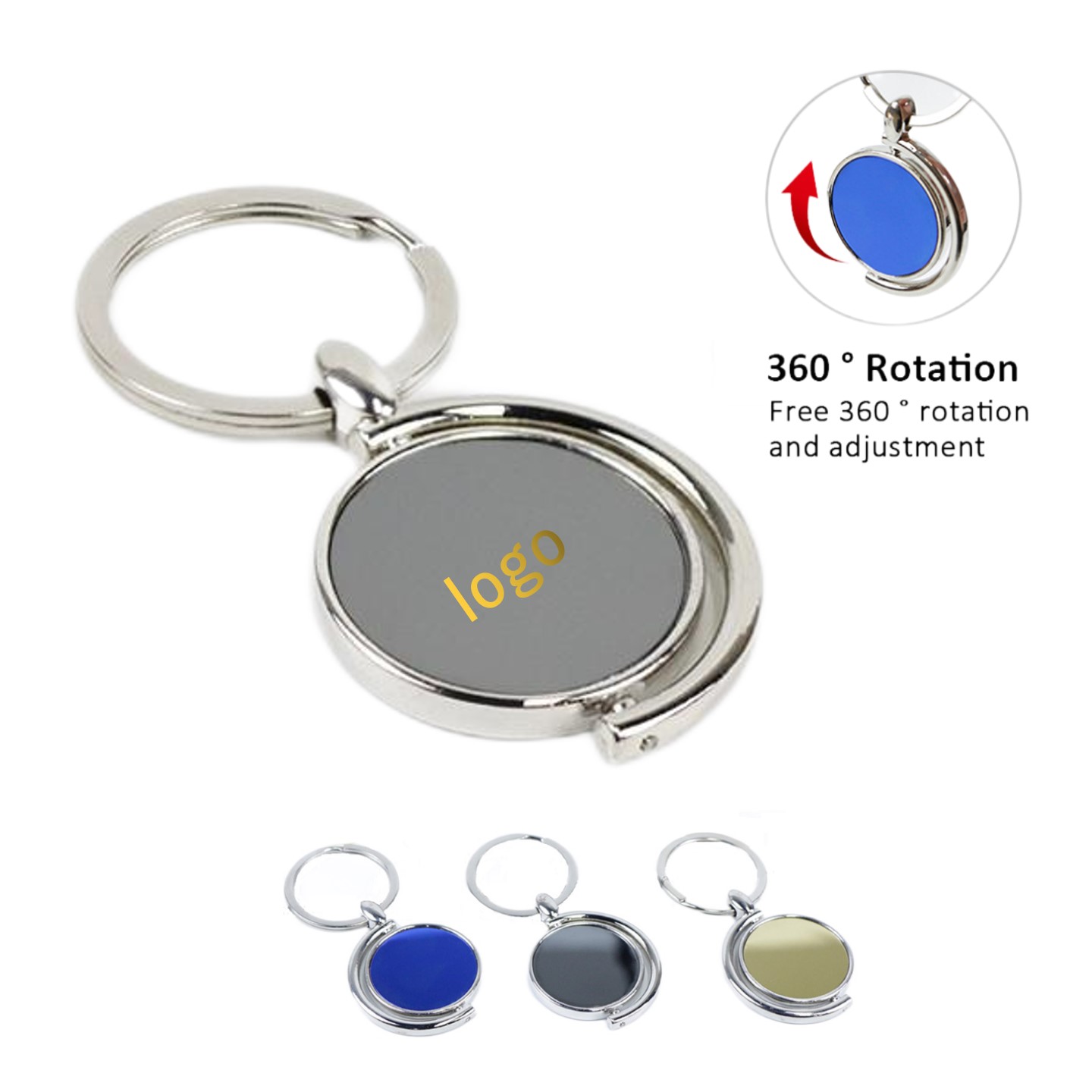 Rotatable Metal Keychain 2