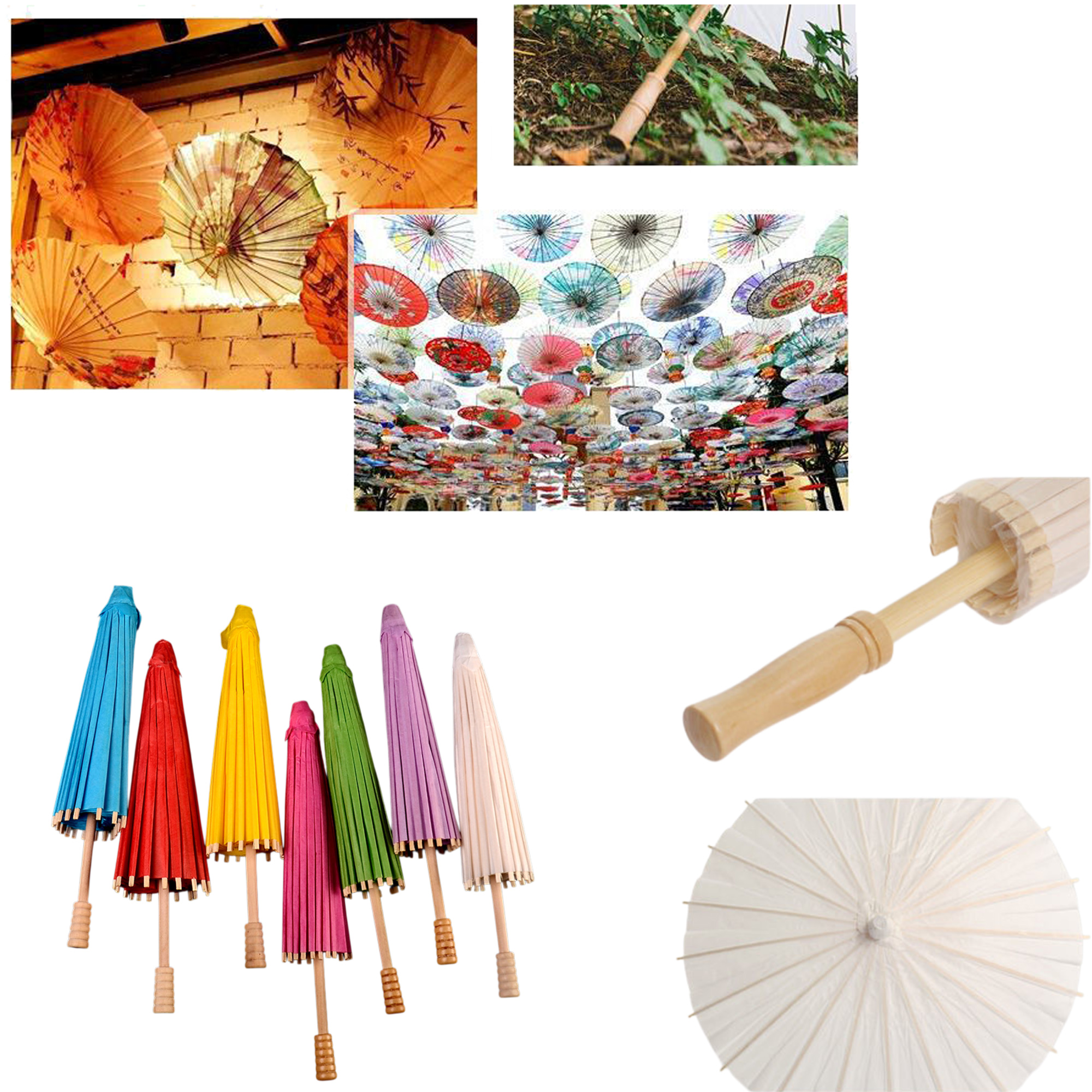 Handmade Retro Oil Paper Umbrellas Water Proof 2