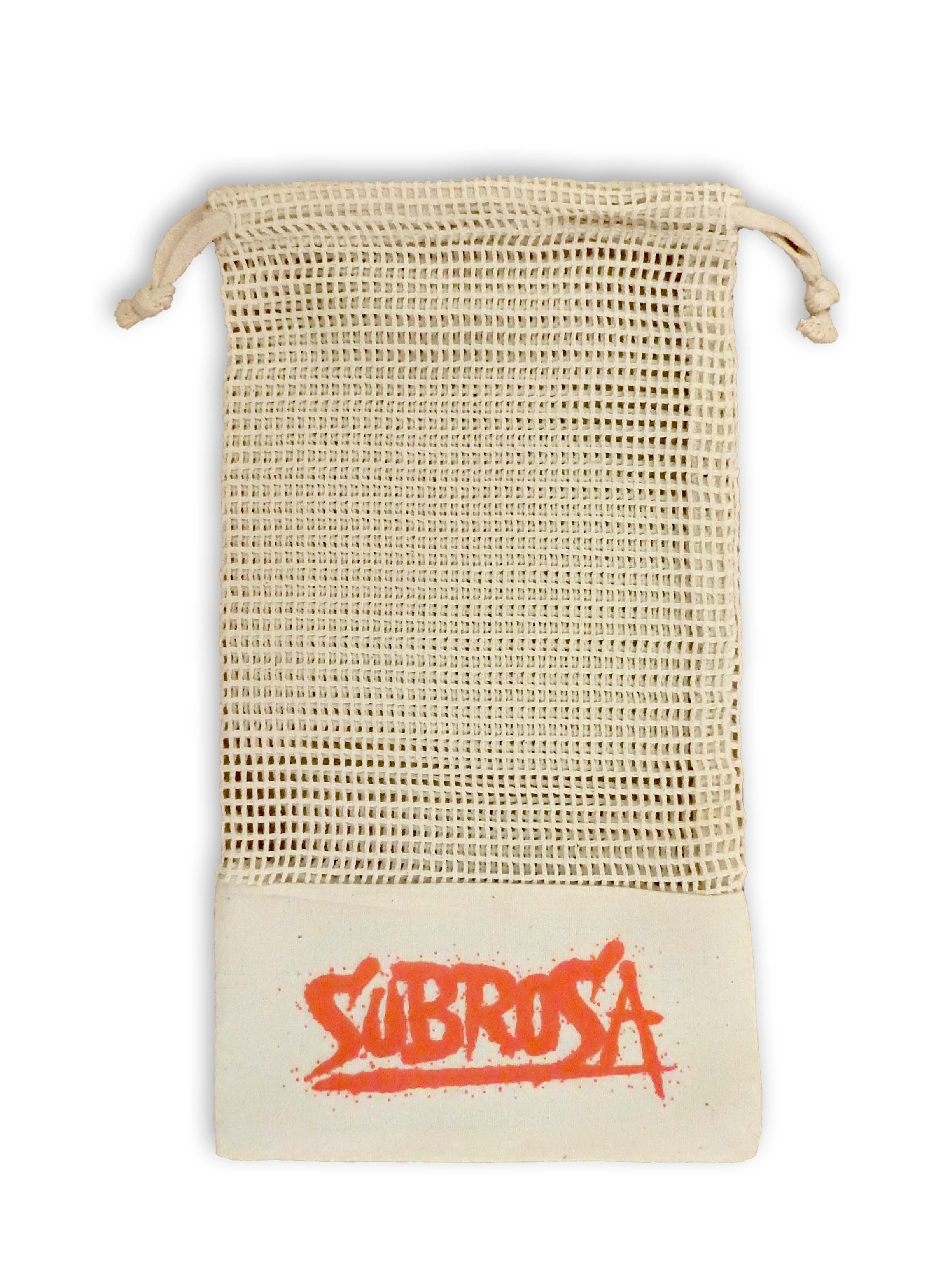 "Koa" Mesh 100% Natural Cotton Drawstring Bag 6.5 X 11.5" 1