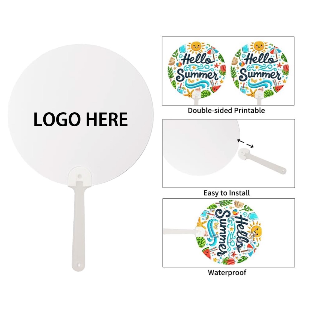 PET plastic Handheld Advertising Fan