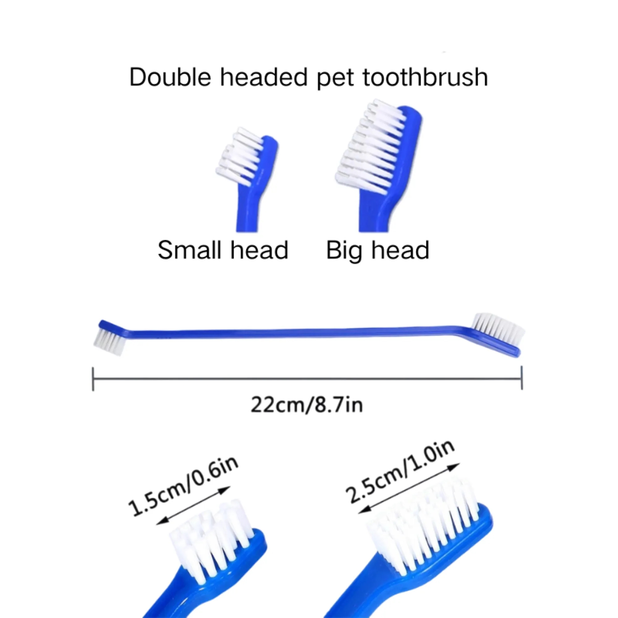 Double-Ended Toothbrush With Handle For Pets 5