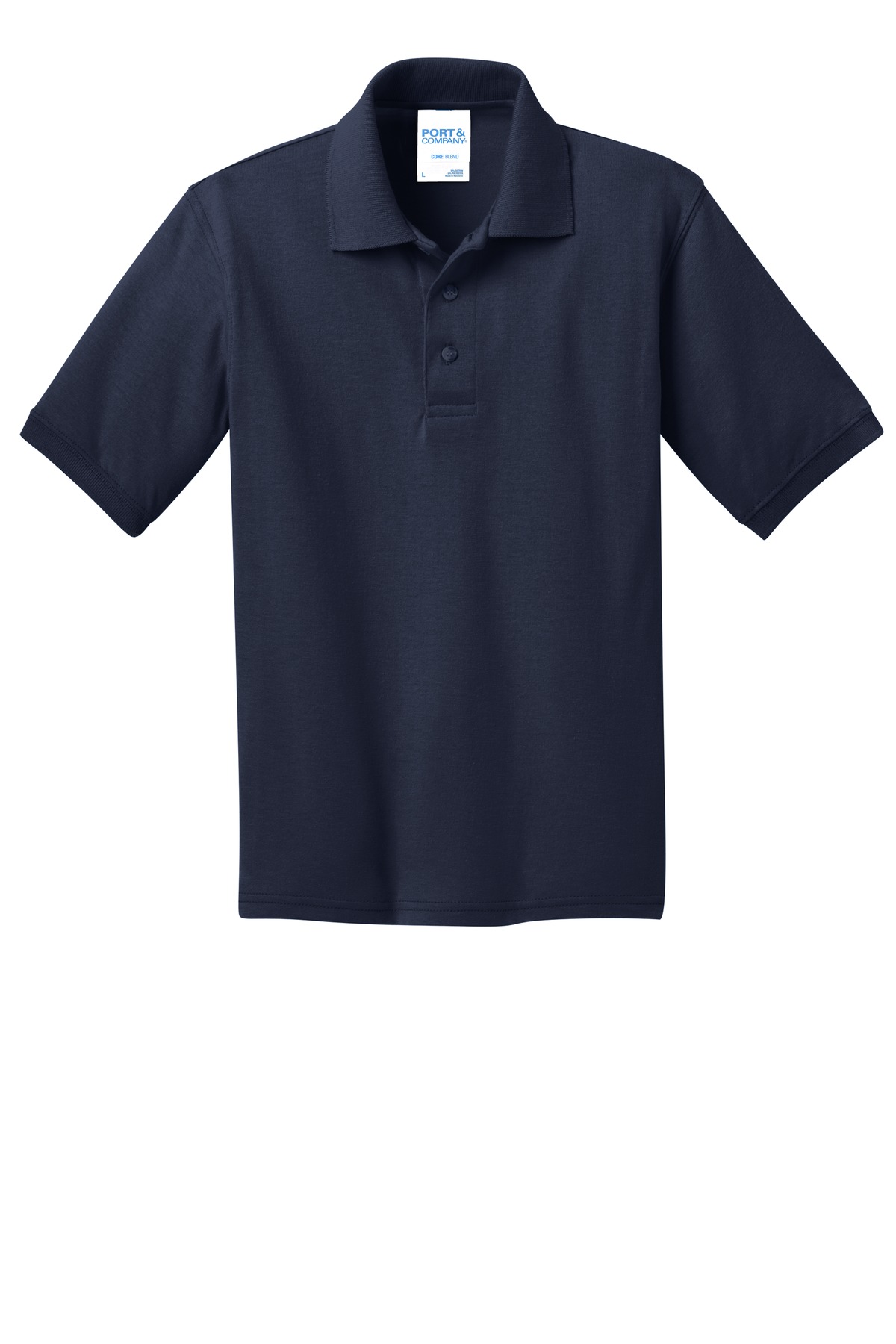 Port & Co Youth Core Blend Jersey Knit Polo. KP55Y 1