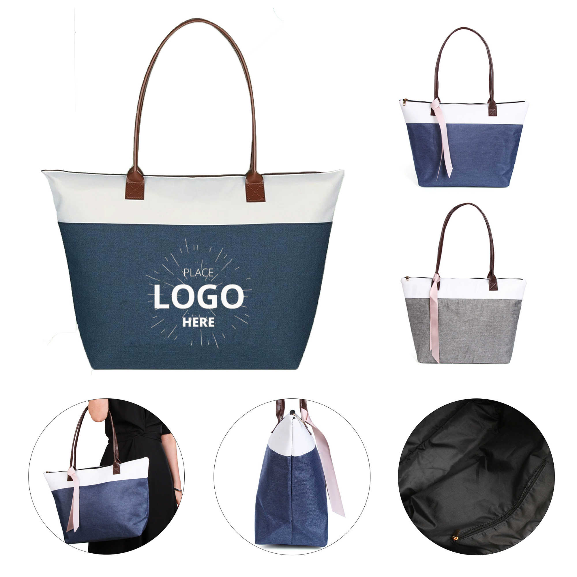 Natural Cotton Tote Bag, custom tote bag with logo imprint 1