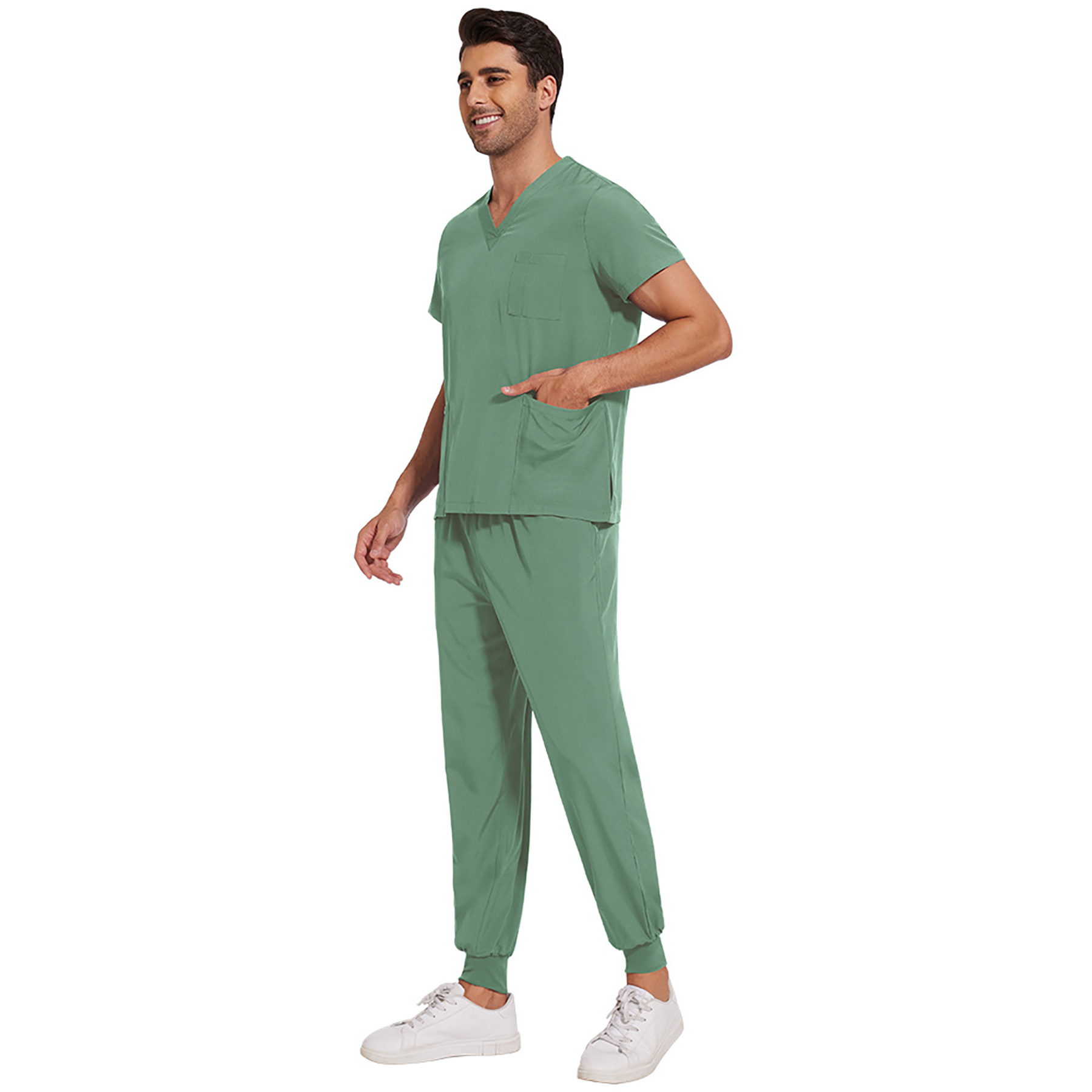 Comfortable V Neck Work Clothes 10