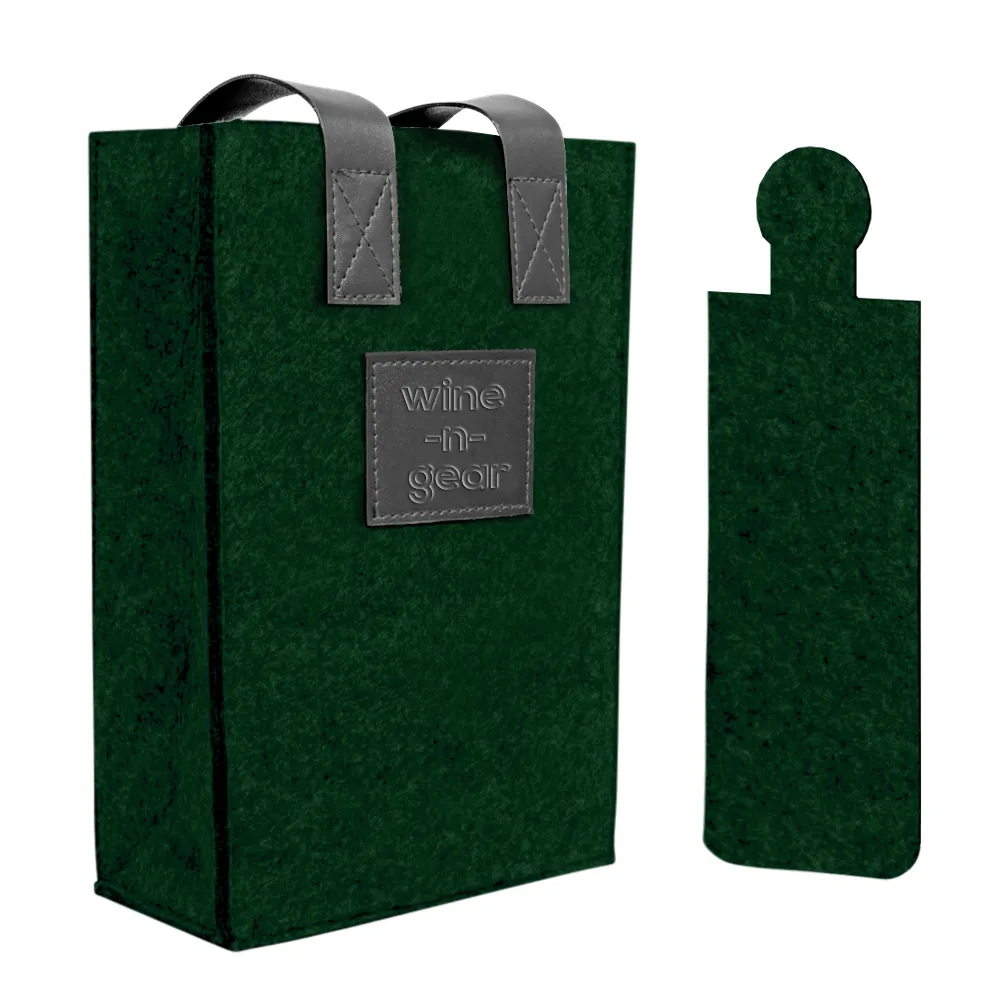 2-Bottle Felt Wine Tote 13