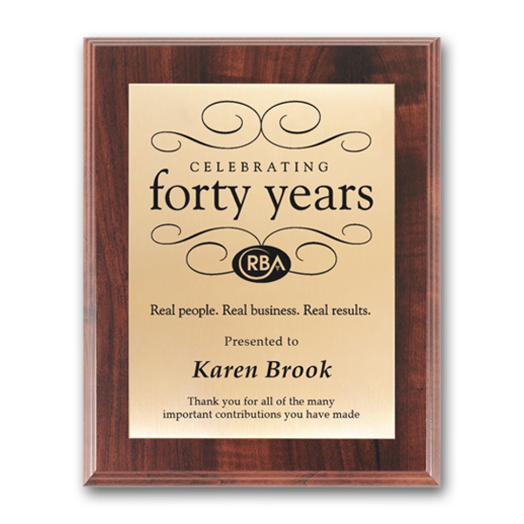Screenprint Brass - Walnut Finish 1