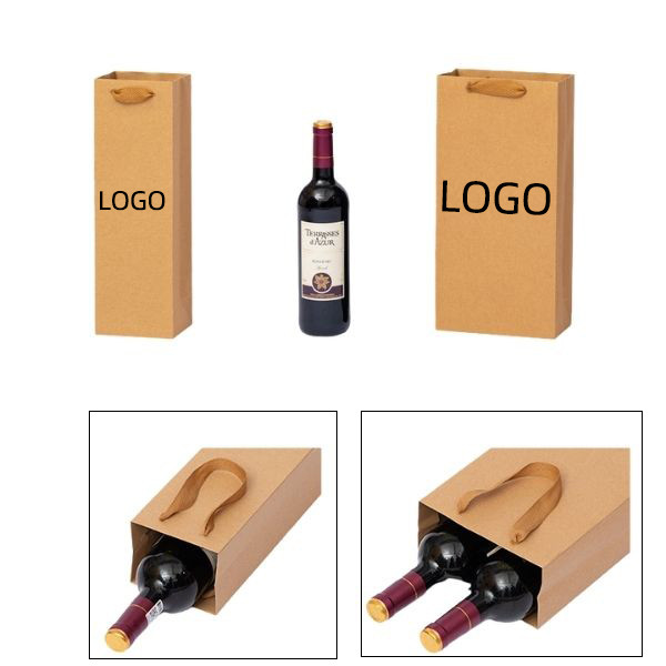Kraft Paper Single Bottle Bag 2