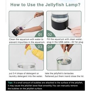 LED Atmosphere Light Lamp Aquarium Jellyfish Lava Lamp LED Atmosphere Light Lamp Aquarium Jellyfis 2