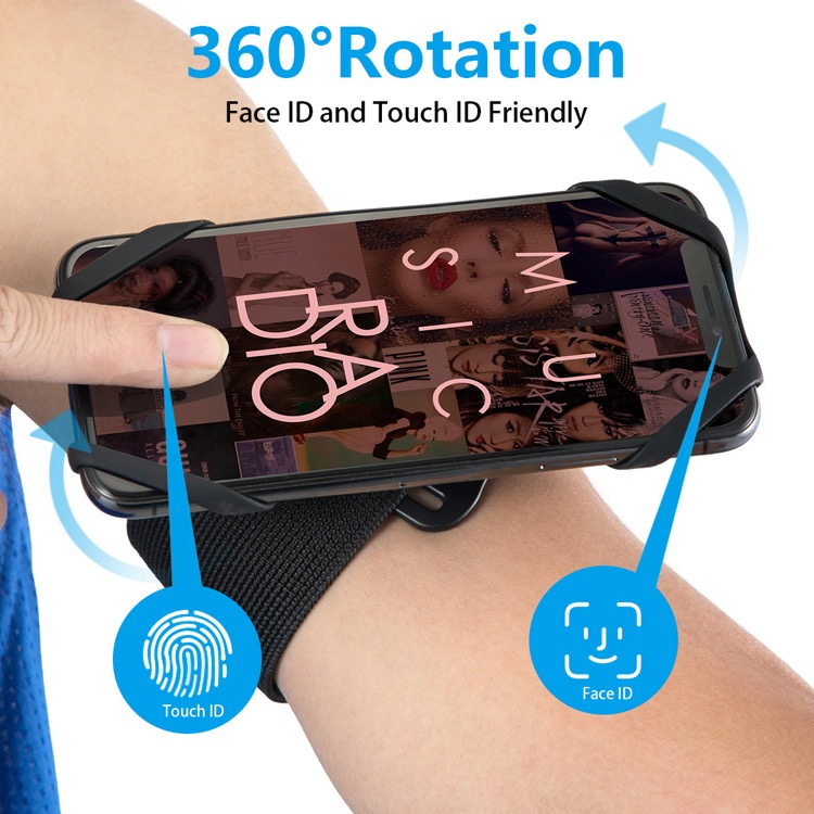 Detachable swivel arm wrist strap 2