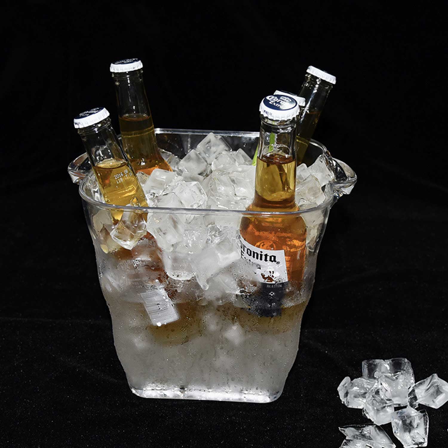Double-Handle Wine/Champagne Cooler PS Plastic Ice Bucket 4