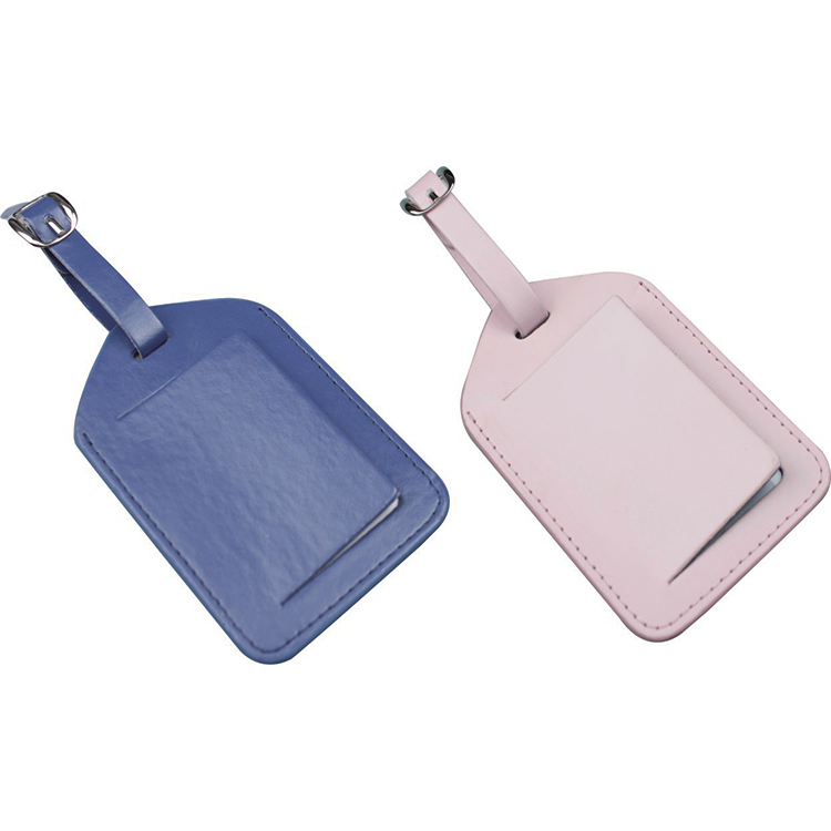 Long Rectangular Leather Luggage Tag 7
