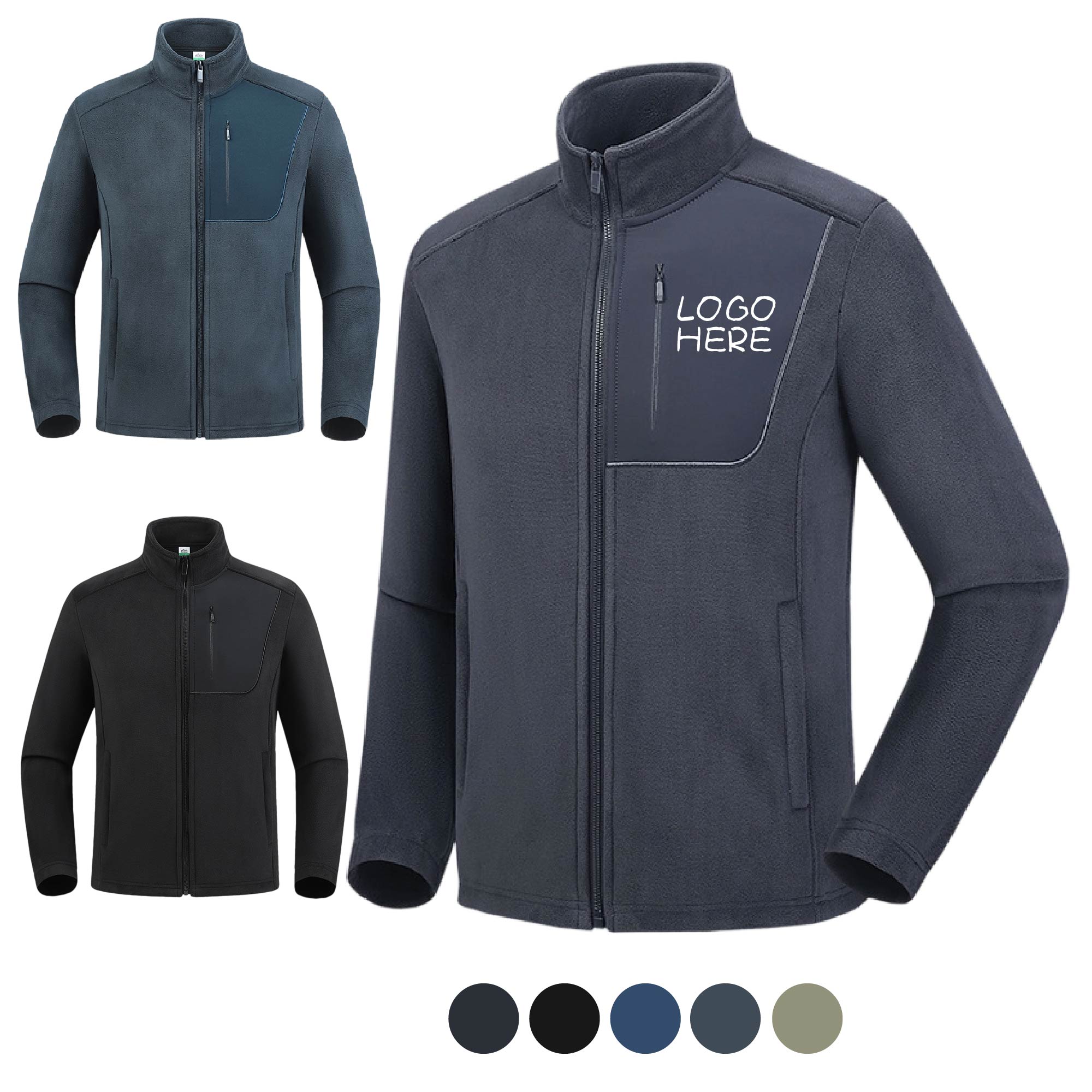 Men`s Full-Zip Sweater Fleece Jacket 1