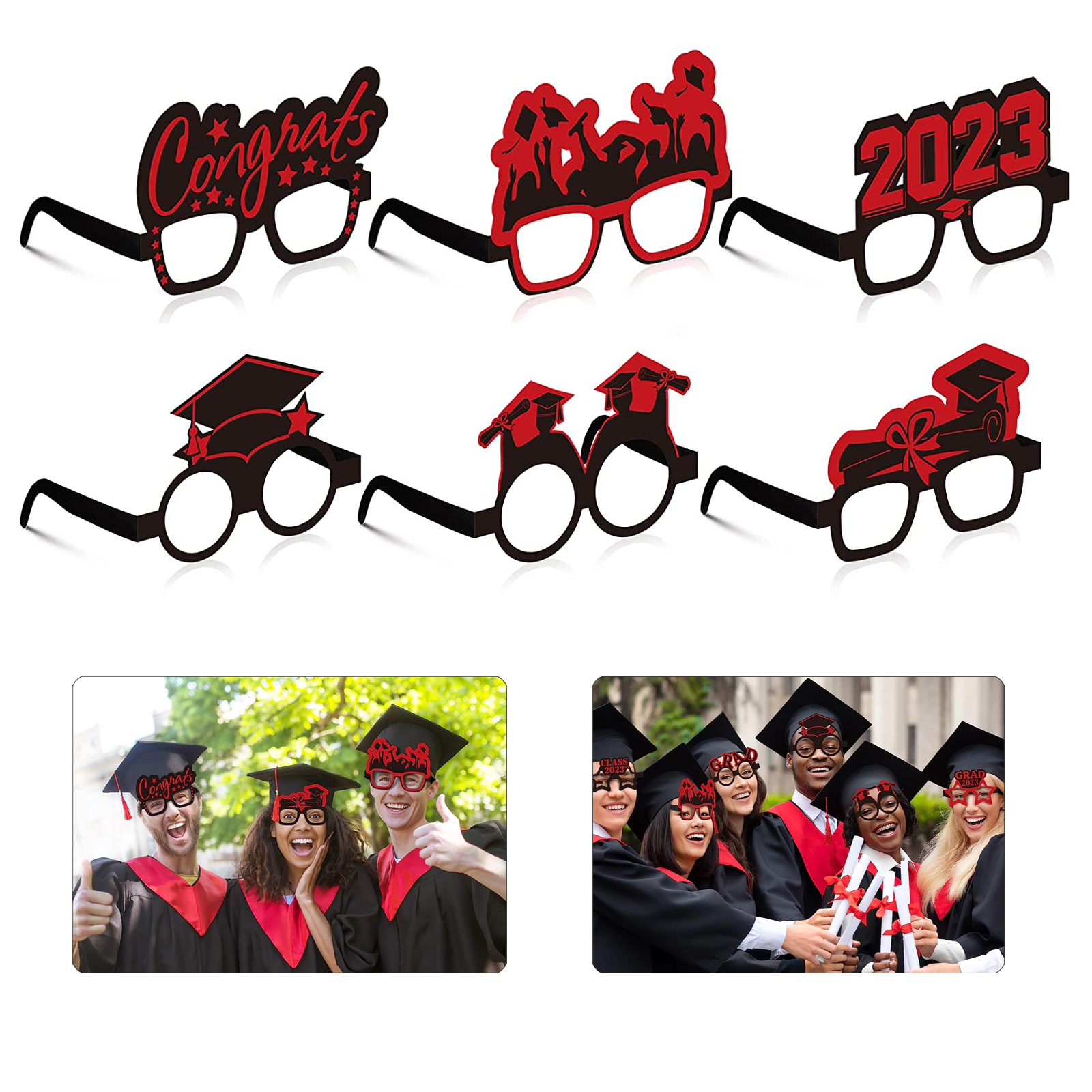 Graduation Paper Eyeglasses Decoration