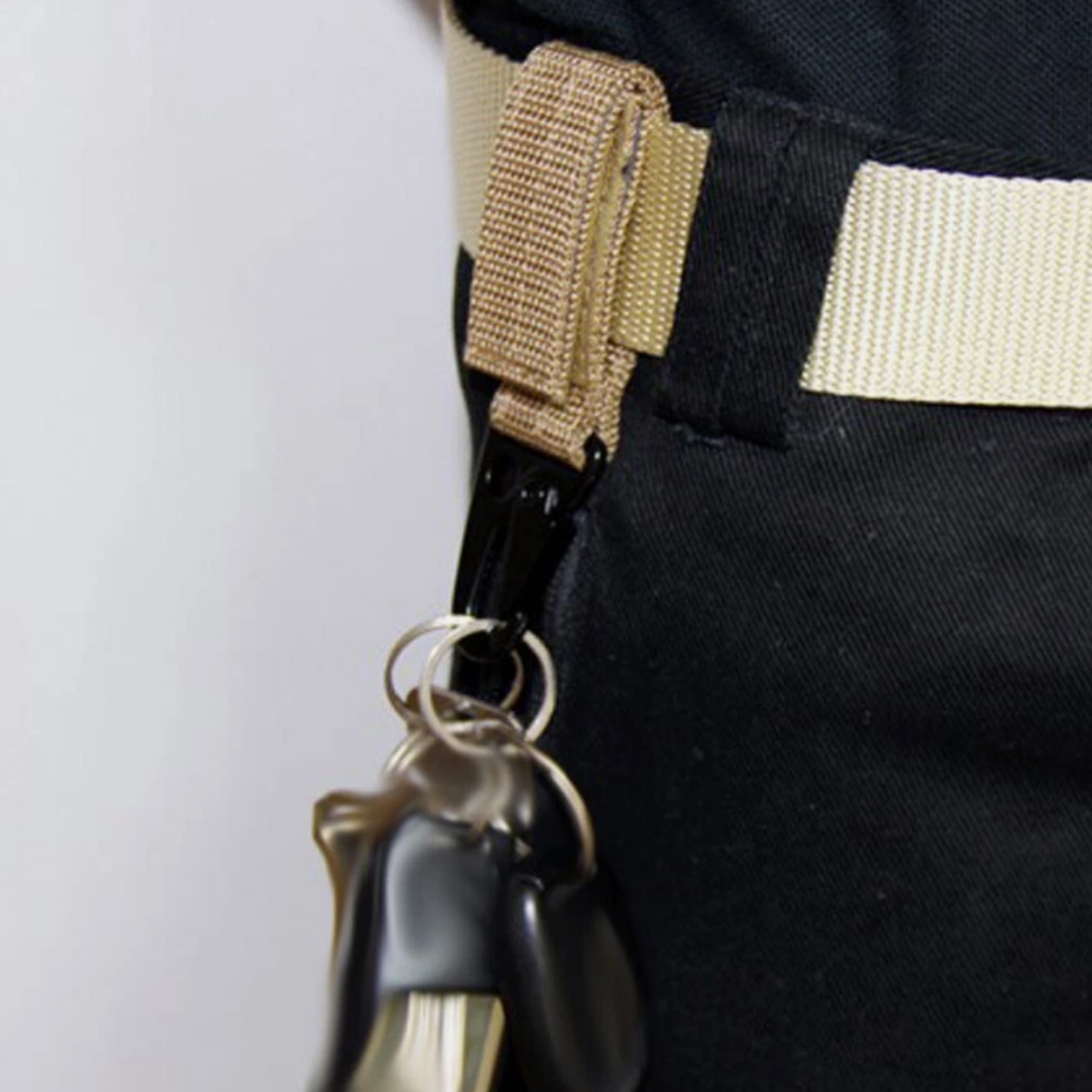 Custom MOLLE Tactical Webbing Strap Carabiner Keychain Clip 12