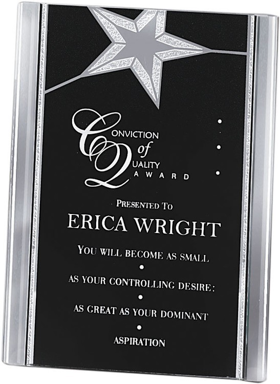 Silver Star Acrylic Stand-Up Plaque (Discontinued) (Reduced Price) 2