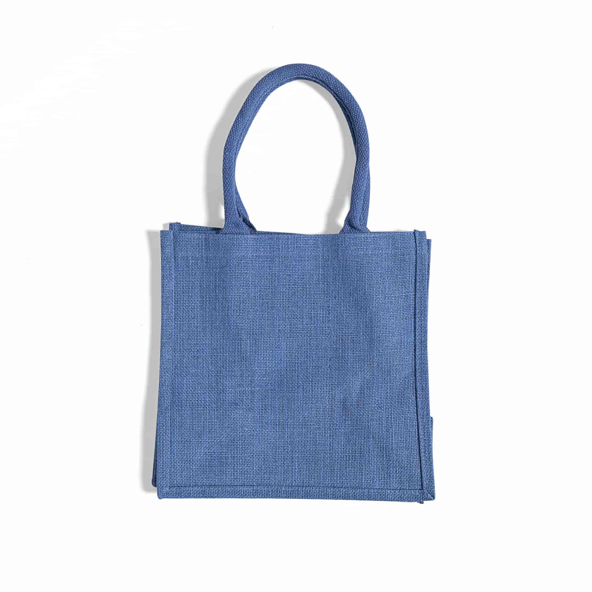 Square Jute Tote Bag, custom tote bag with logo imprint 7