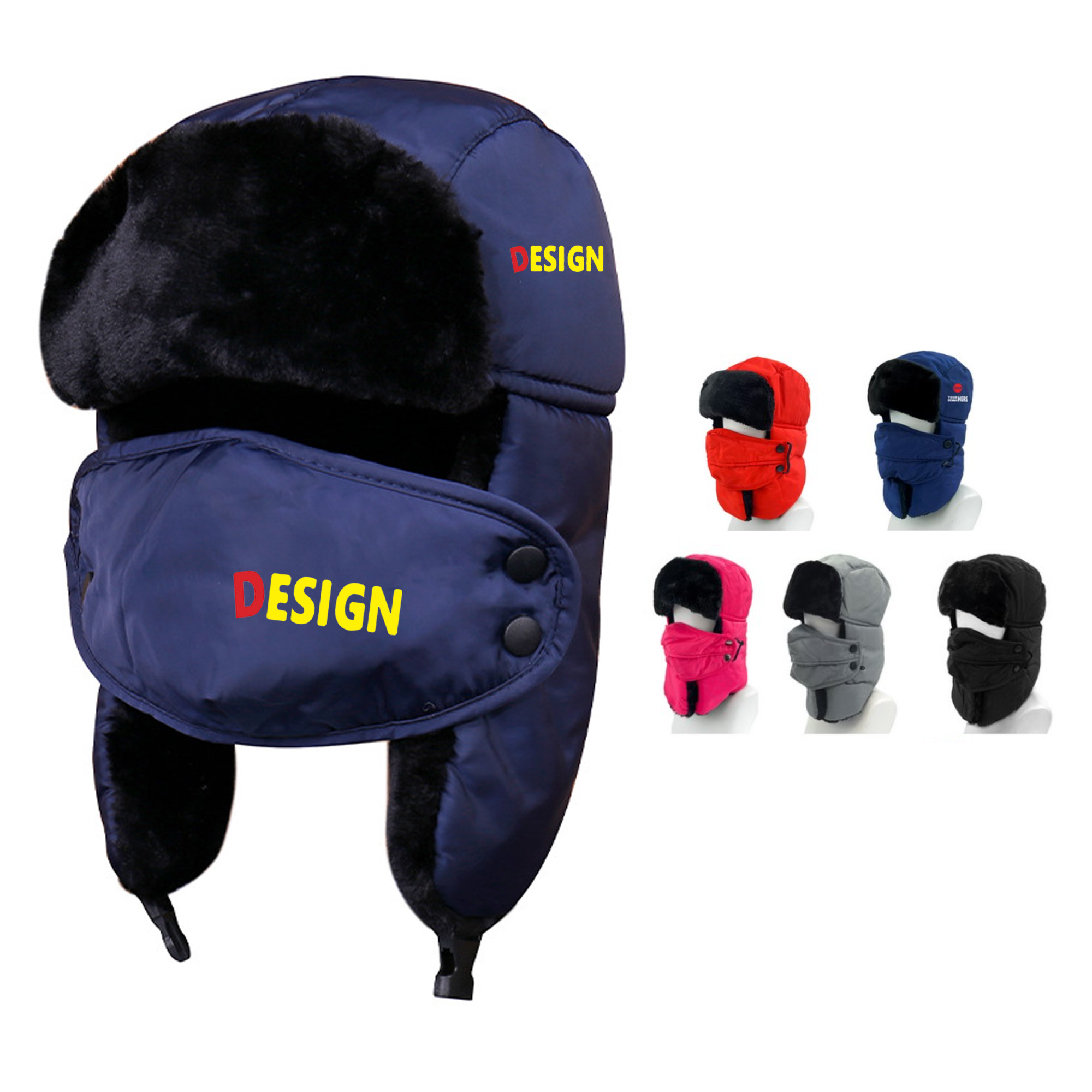 Winter Trapper Hat with Mask 2