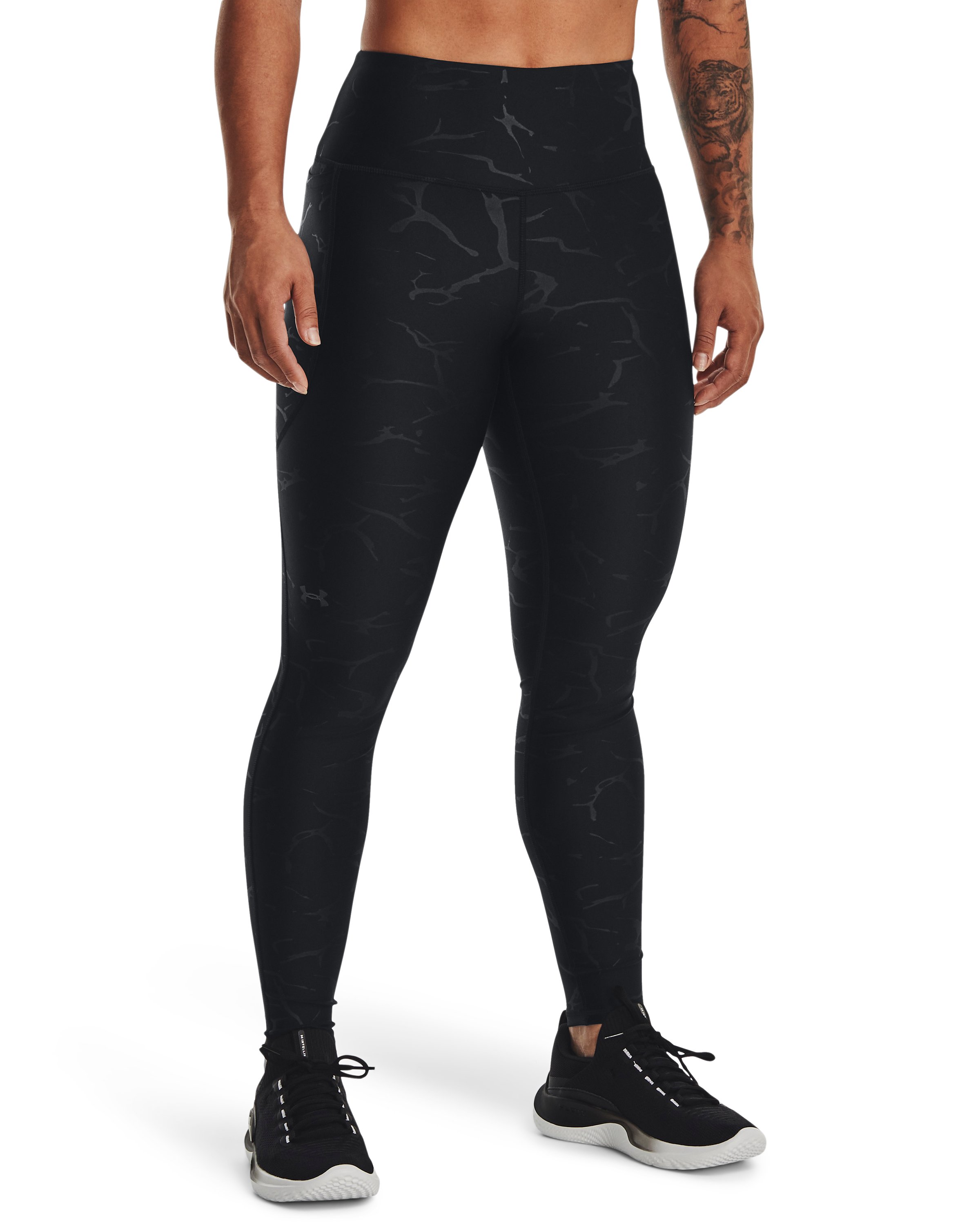 HeatGear No-Slip Waistband Emboss Women's Leggings 2