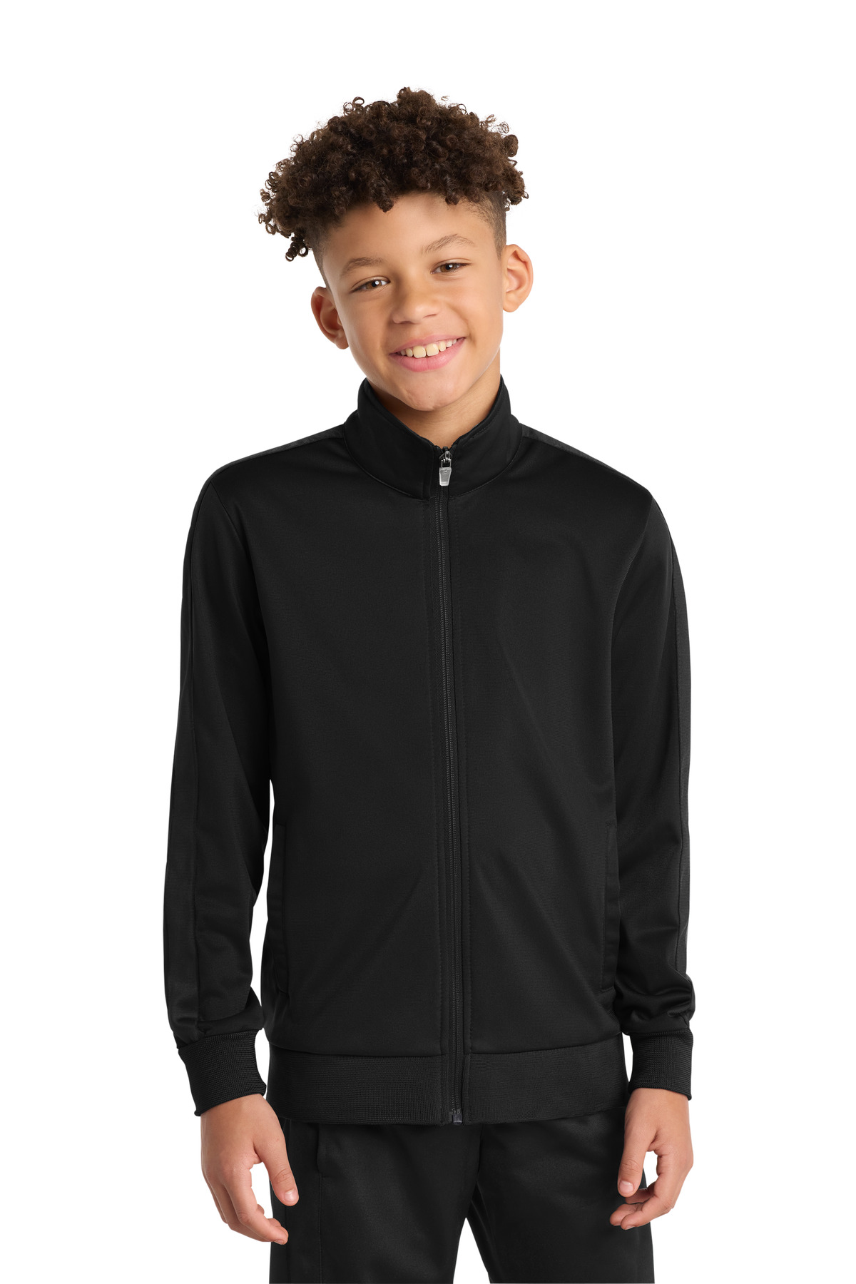 Sport-Tek Youth Tricot Sleeve Stripe Track Jacket. YST94 1