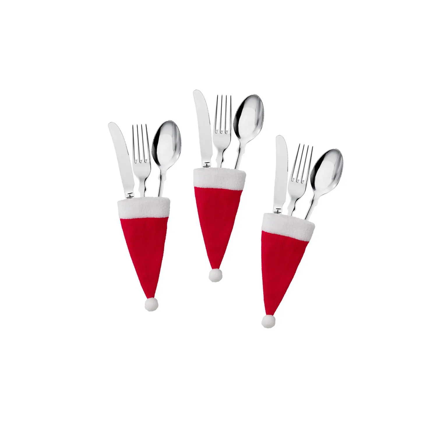 Christmas Hat Shape Bag for Knife and Fork 2