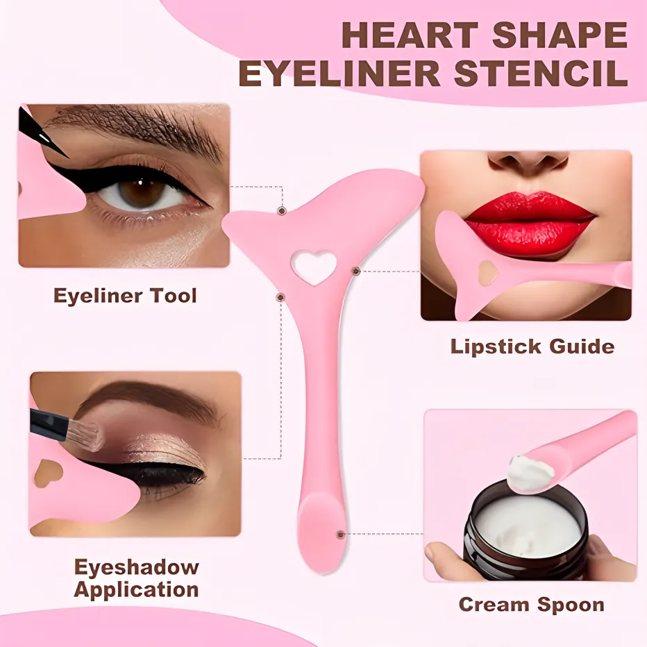 OEM Silicone Eyeliner Stencil Set with Custom Logo for Salon 4