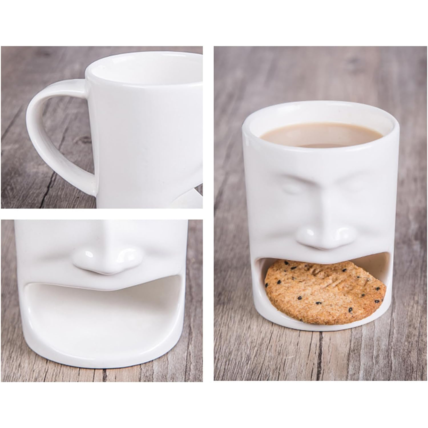 6Oz Cookie Ceramic Creative Man Face Mug 1