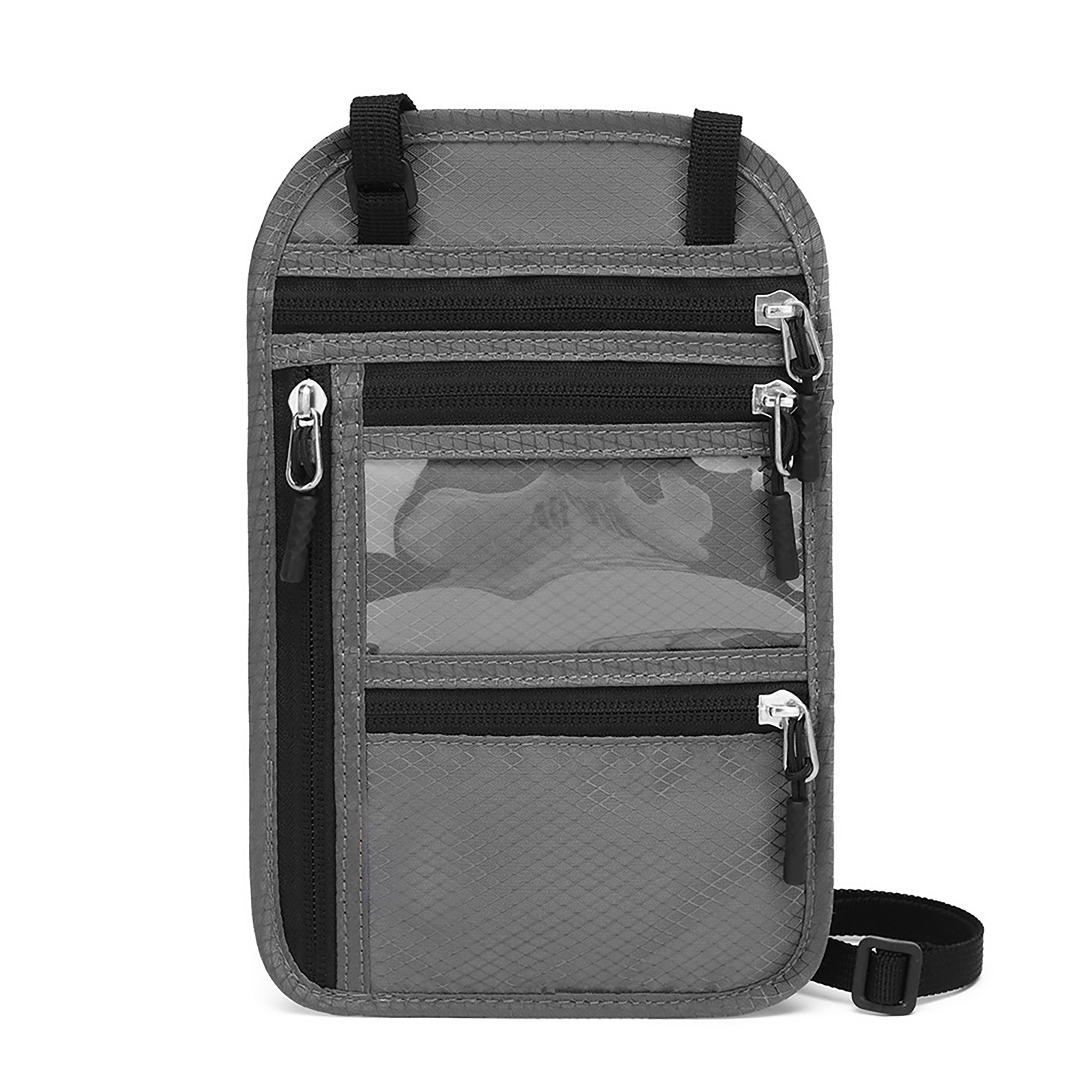 Multi-Zip Crossbody ID Holder With Clear Window 6