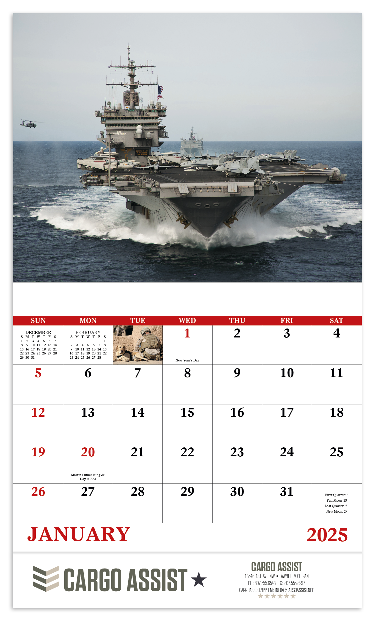 Good Value™ American Armed Forces - Stapled Calendar 21