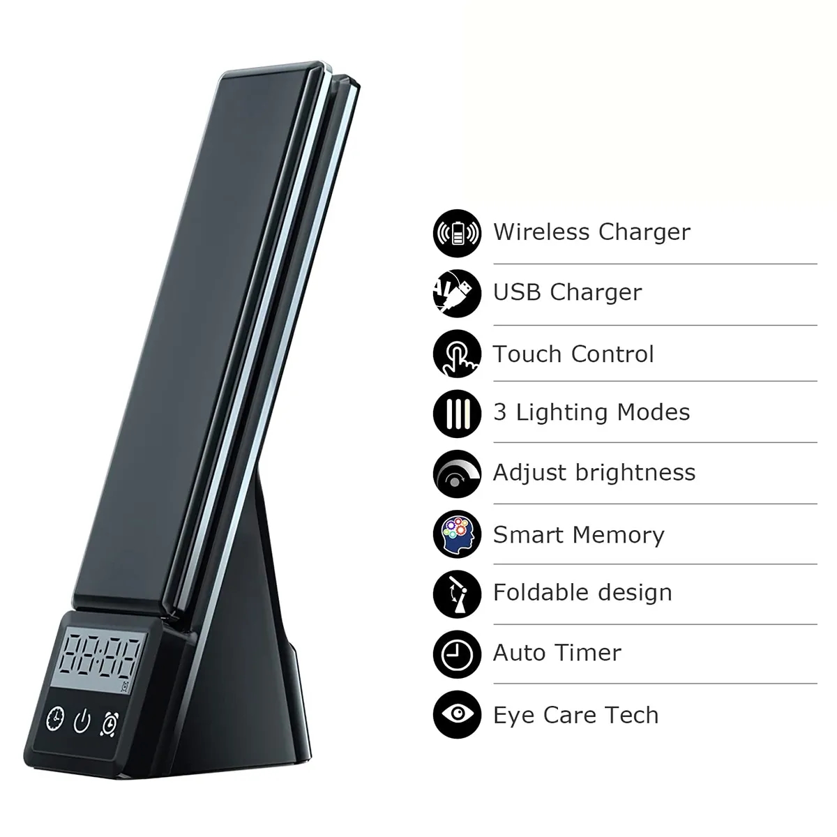 3 in 1 Folding Led Desk Lamp with Wireless Charger 2