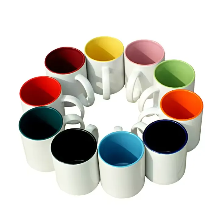 Coffee Mug White Ceramic Cup With Handle 2