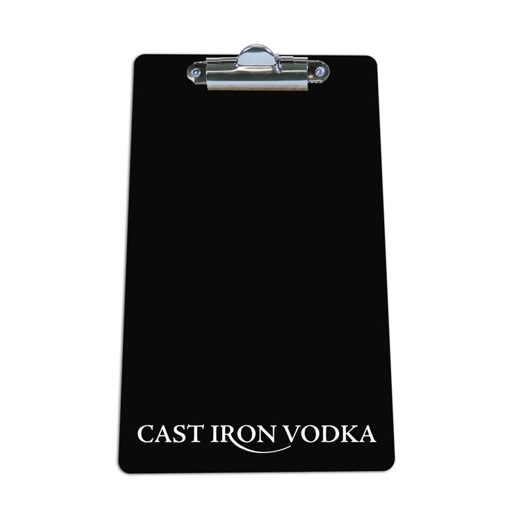 5" x 10" Black Acrylic Check/Menu Holder With Clip