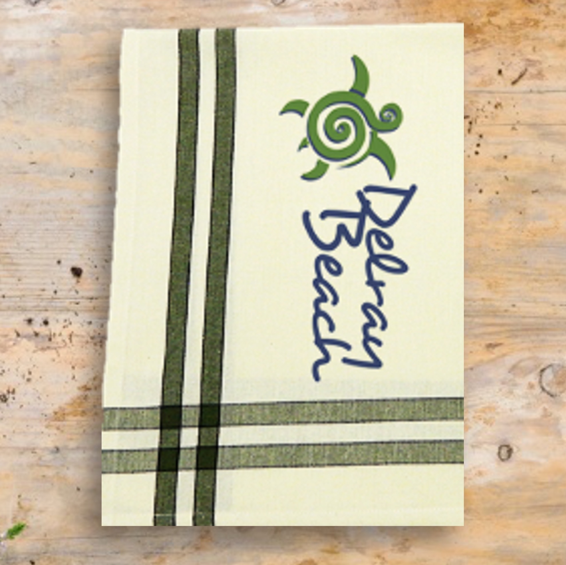 Sage/Black Double Stripe Kitchen Towel - 20"x28" 8