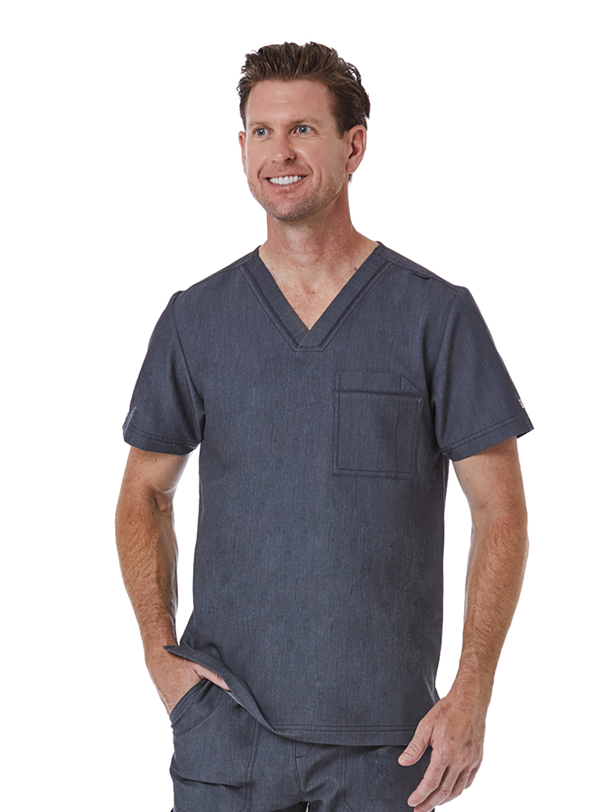 Maevn - Matrix Pro - Men's One-Pocket Tuckable Contrast Piping V-Neck Top 13
