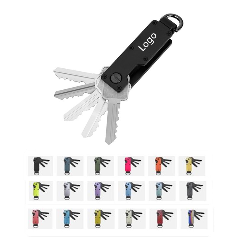Compact Metallic Key Holder Secures 1-5 Keys 2
