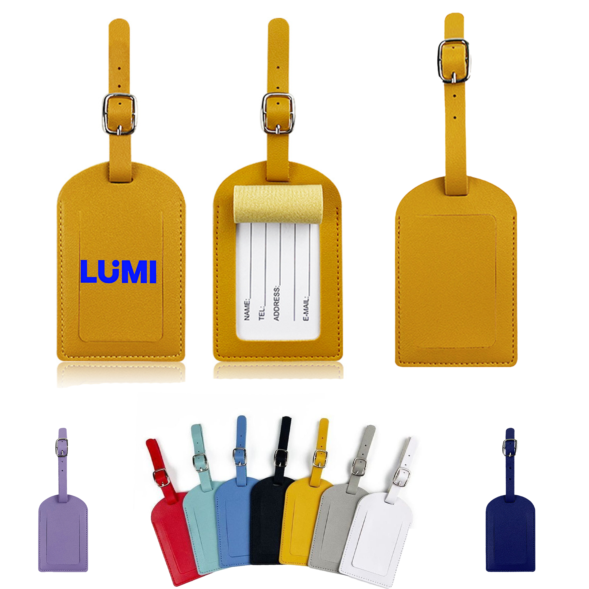 PU Leather Travel Baggage Tag 2