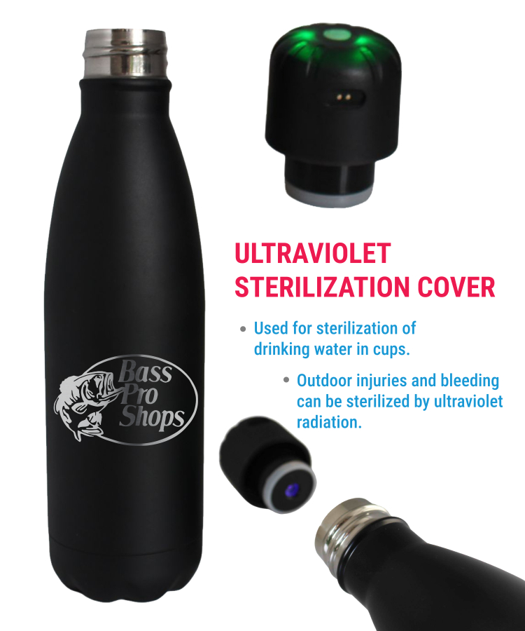 Union Printed - 17oz Double Wall Stainless Steel Vacuum Insulated Travel Bottle with UV Cap 1