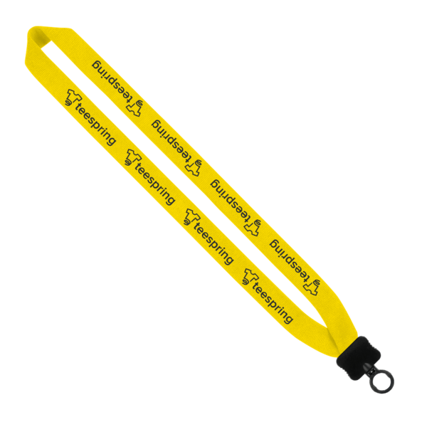 1" Cotton Lanyard with Plastic Clamshell & O-Ring 82