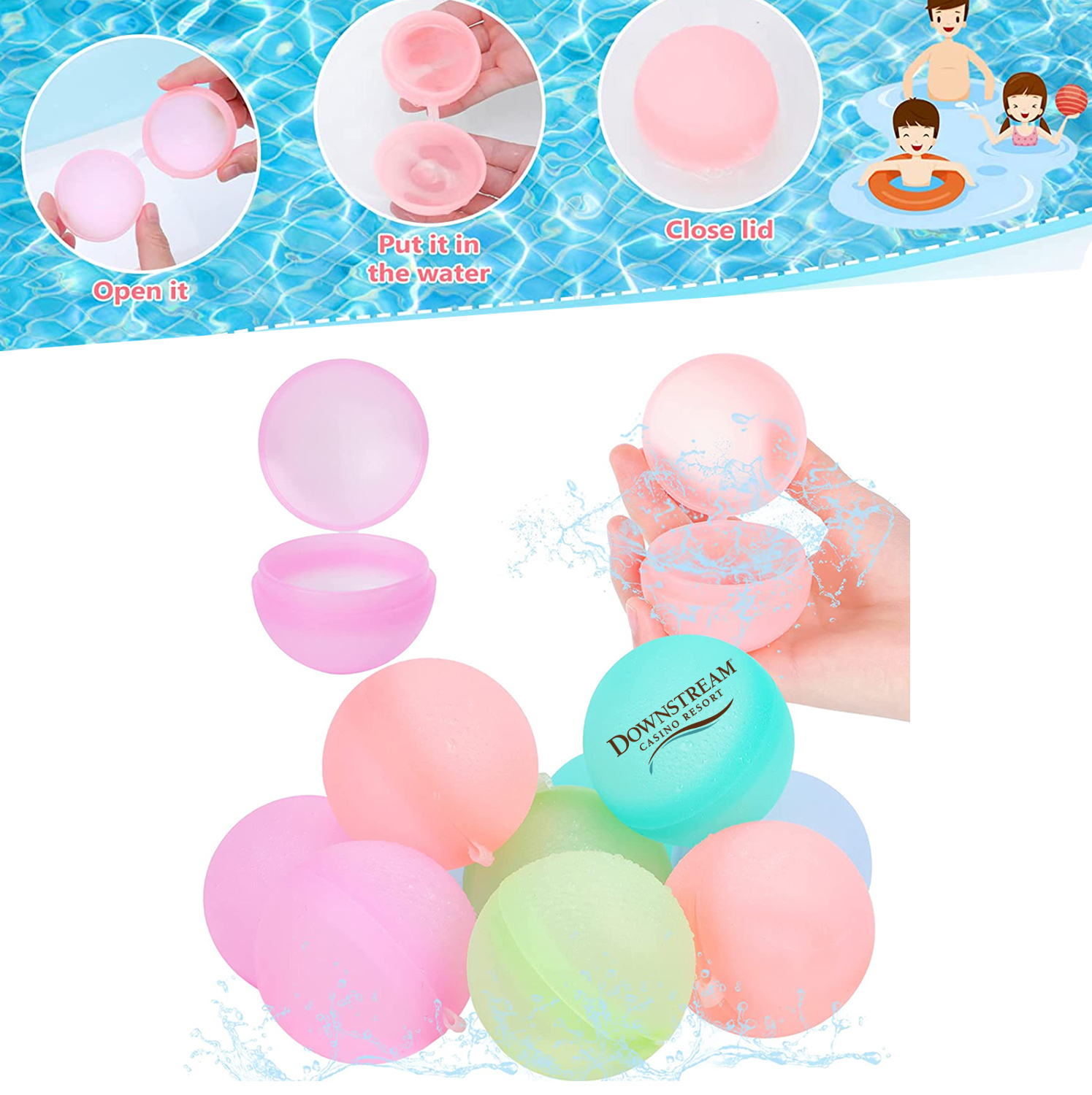 Silicone Refillable Water Balloons Bomb for kids 2