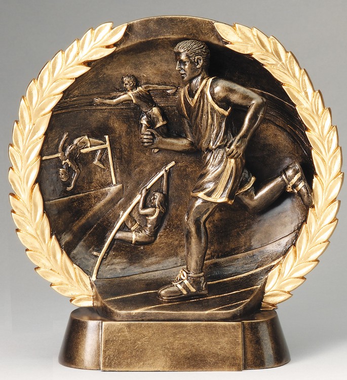 Track Male High Relief Circular Plate Award 1