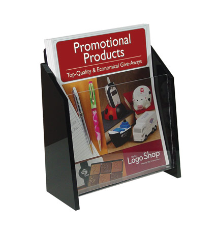 Wall Mount Brochure Holder with Angled Sides 1-tier 1-pocket 8 5w