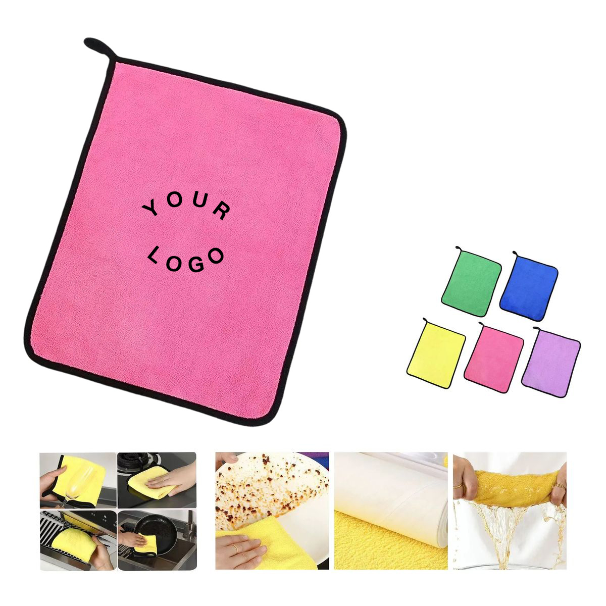 Absorbent Microfiber Car Towel for Drying and Waxing 4