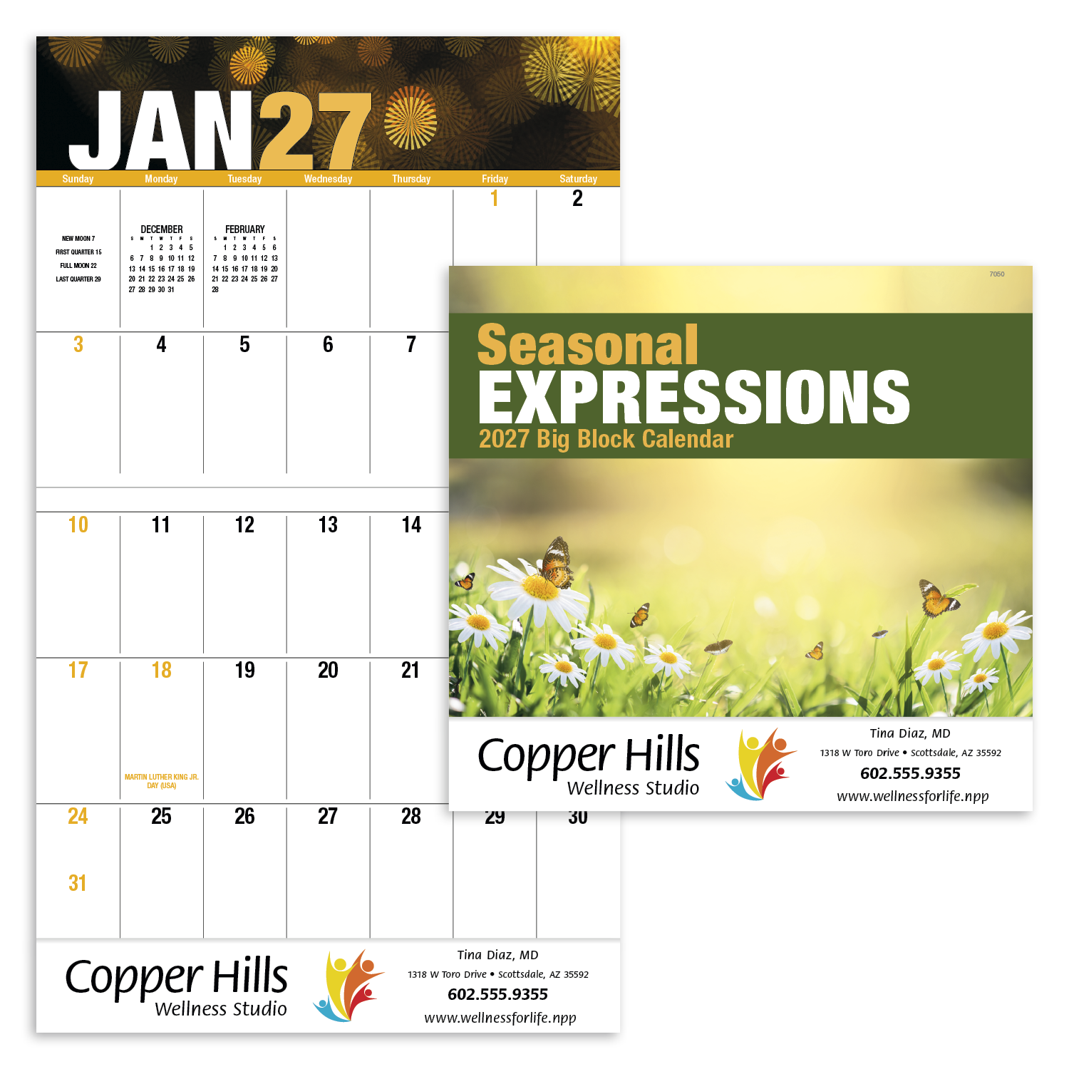 Good Value™ Seasonal Expressions Big Block - Stapled Calendar 58