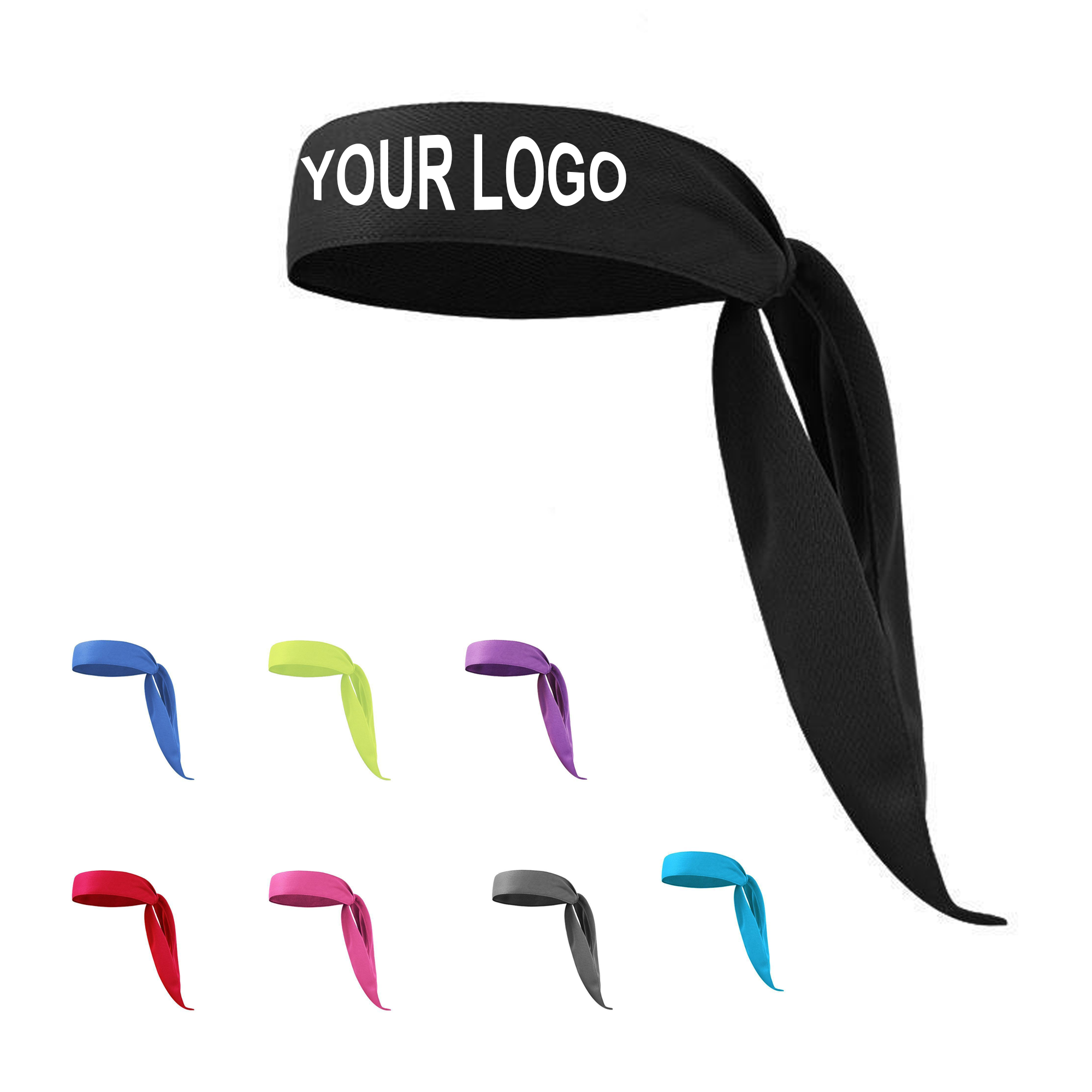Customizable Logo Sports Sweat Absorbing Pirate Headband 4