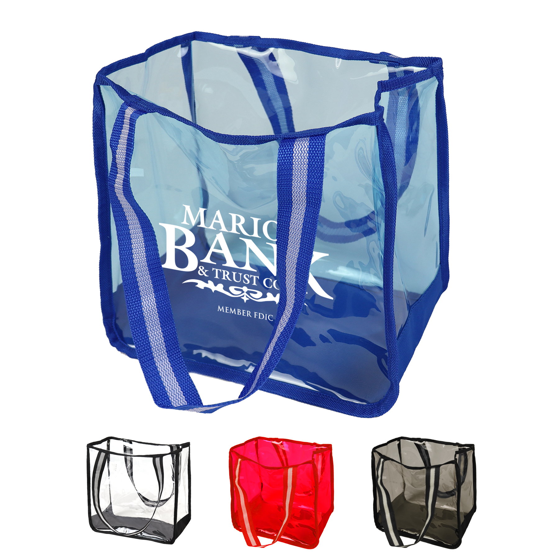 Clear Shopping Striped Tote bag 7