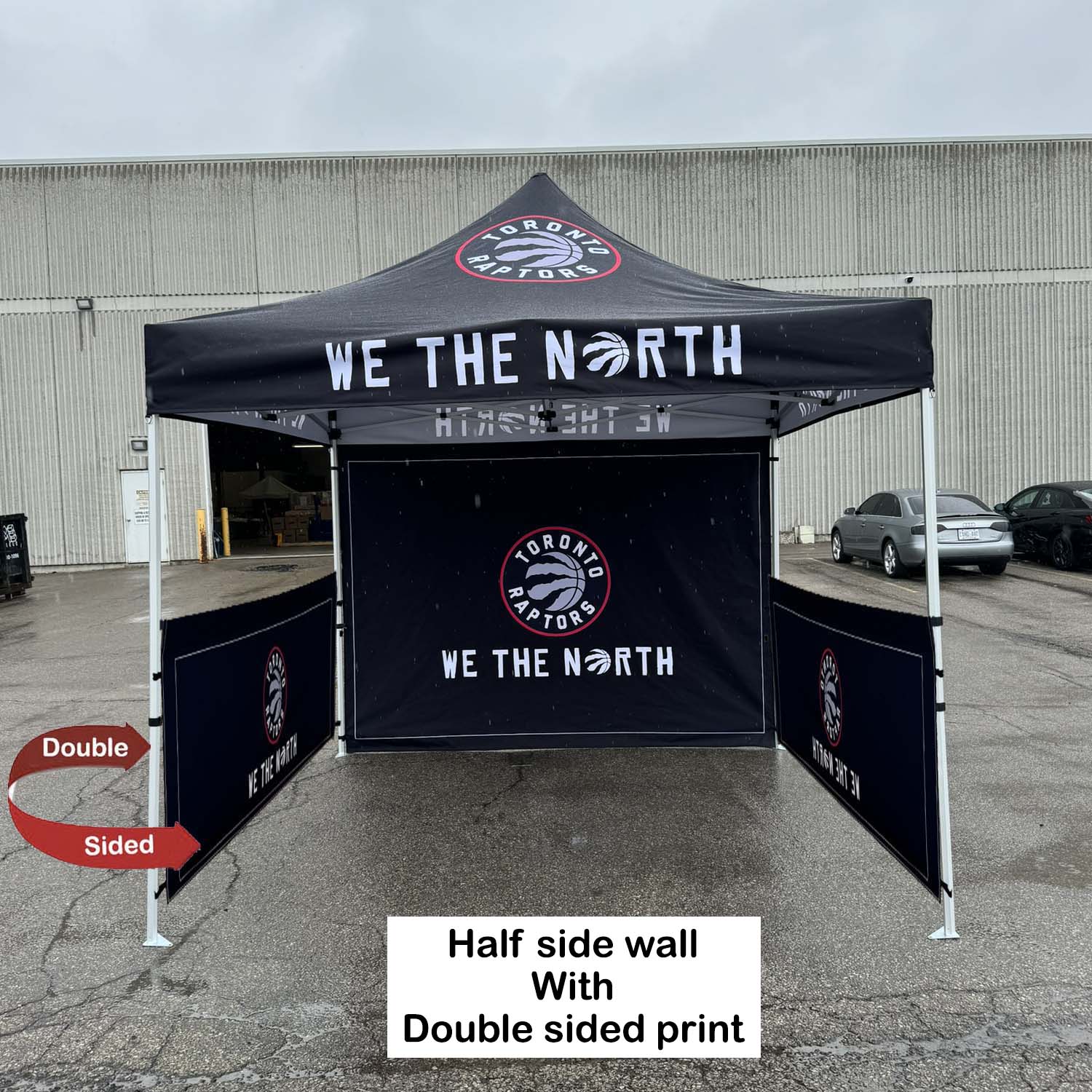 24 Hr Express Ship - Half Side Wall for 10x10 Tent Kit, Sublimated, Double Sided Print 2